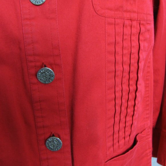 Christopher & Banks Stretch Denim Jacket  Sz M RED - Picture 7 of 8